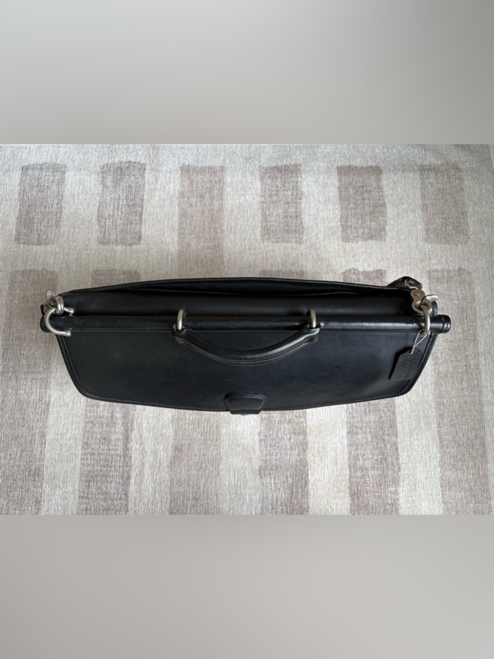 COACH Vintage Beekman Briefcase Black Leather Nickel Messenger Laptop Bag 5266 - Picture 5 of 14